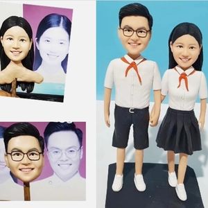 Surprise Gift Custom Handmade Your 3D Portrait Art Doll from Photos by uDesign